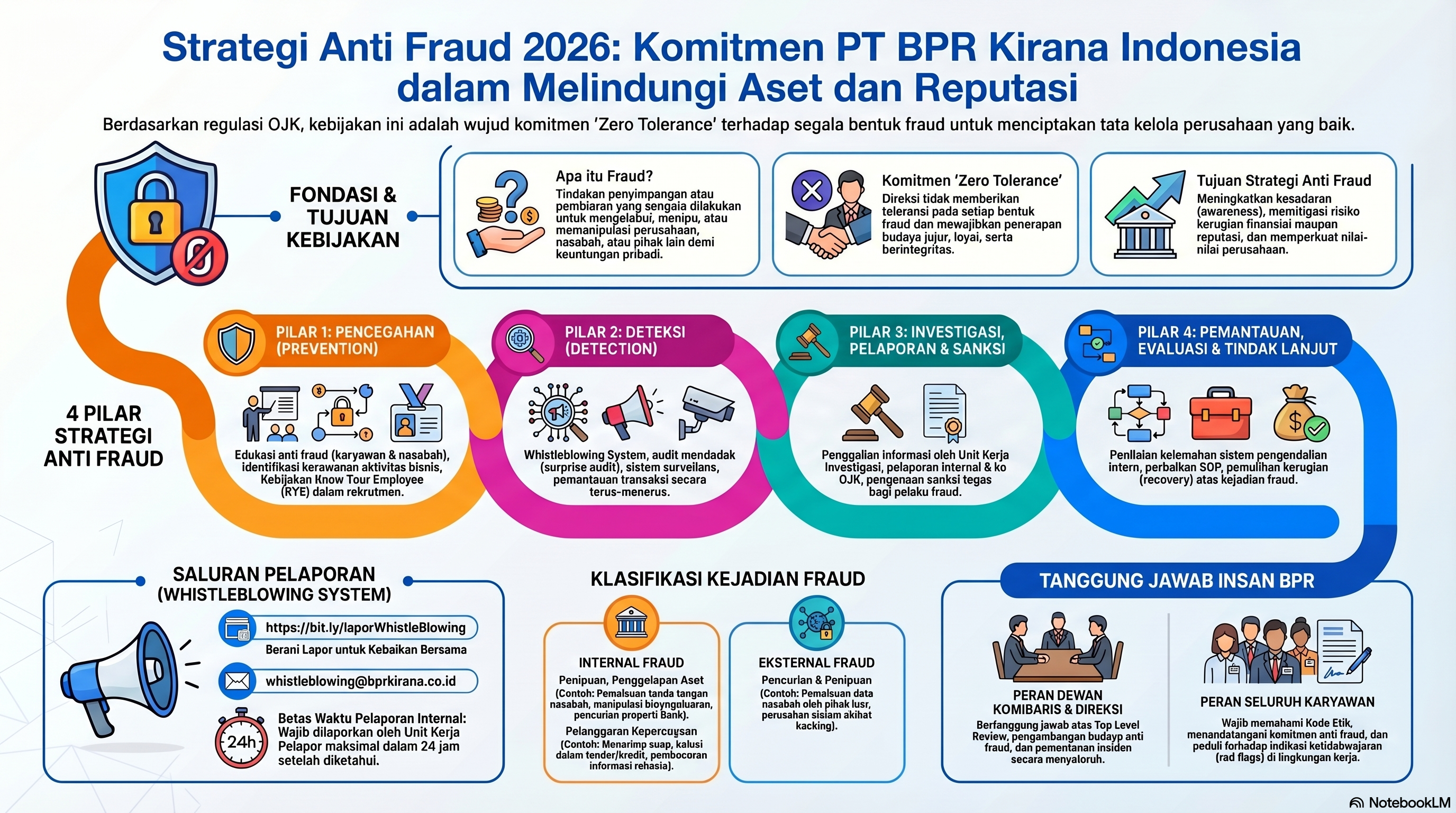 Infografis Strategi Anti Fraud 2026 PT. BPR Kirana Indonesia