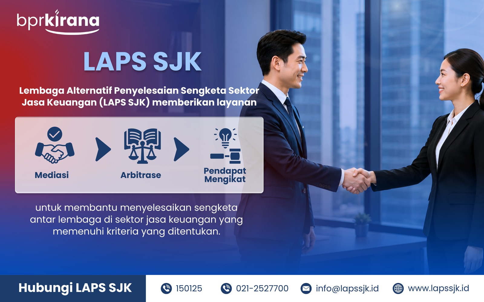 Poster LAPS SJK - Lembaga Alternatif Penyelesaian Sengketa Sektor Jasa Keuangan BPR Kirana